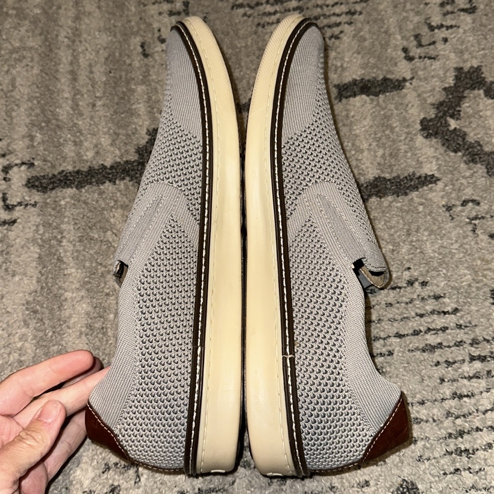 Men's Slip-On Knit Casual Shoes in Light Gray - Picture 3 of 5